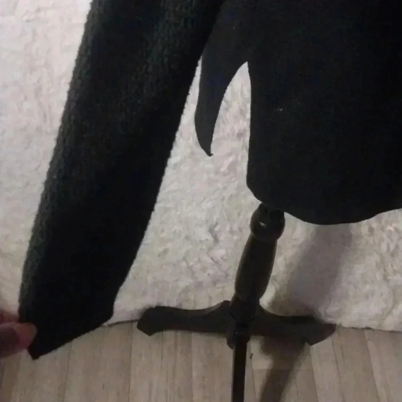 J Jill Black Long Sleeve Cotton Blend Tunic Sweater Size M - Picture 3 of 8